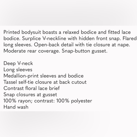 Intimately Free People On Board Boho Lace Bodysuit Large - Picture 12 of 12